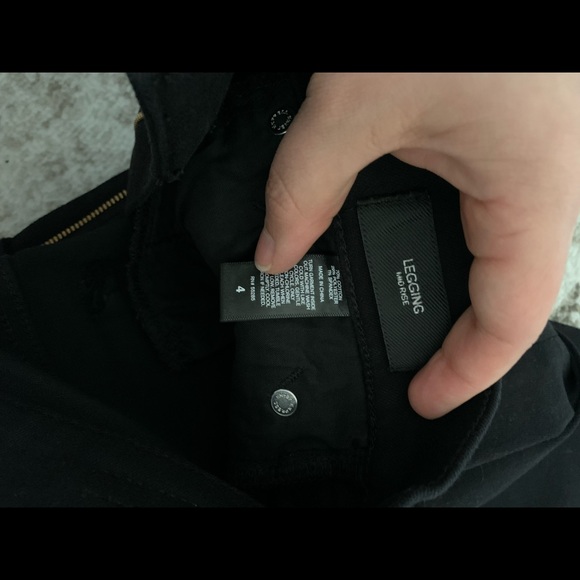 Express black jeans. First pair is distressed. Al size 4. Barely worn - Picture 2 of 4